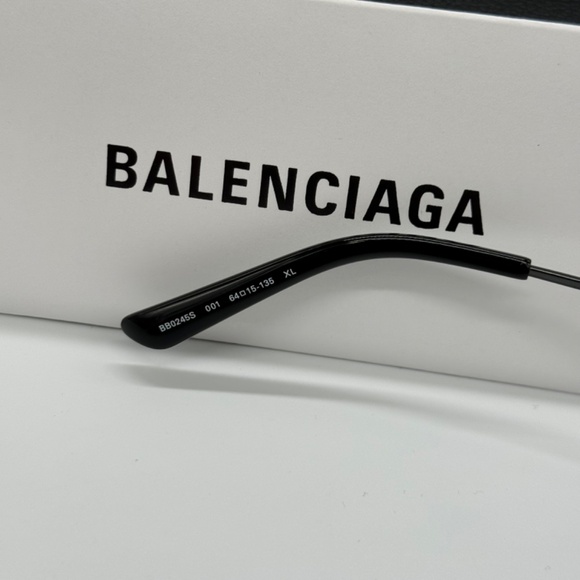 NEW BALENCIAGA BB0245S 001 UNISEX SUNGLASSES - Picture 8 of 10